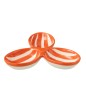 Plat 3 compartiments en céramique orange 24x24x4 cm